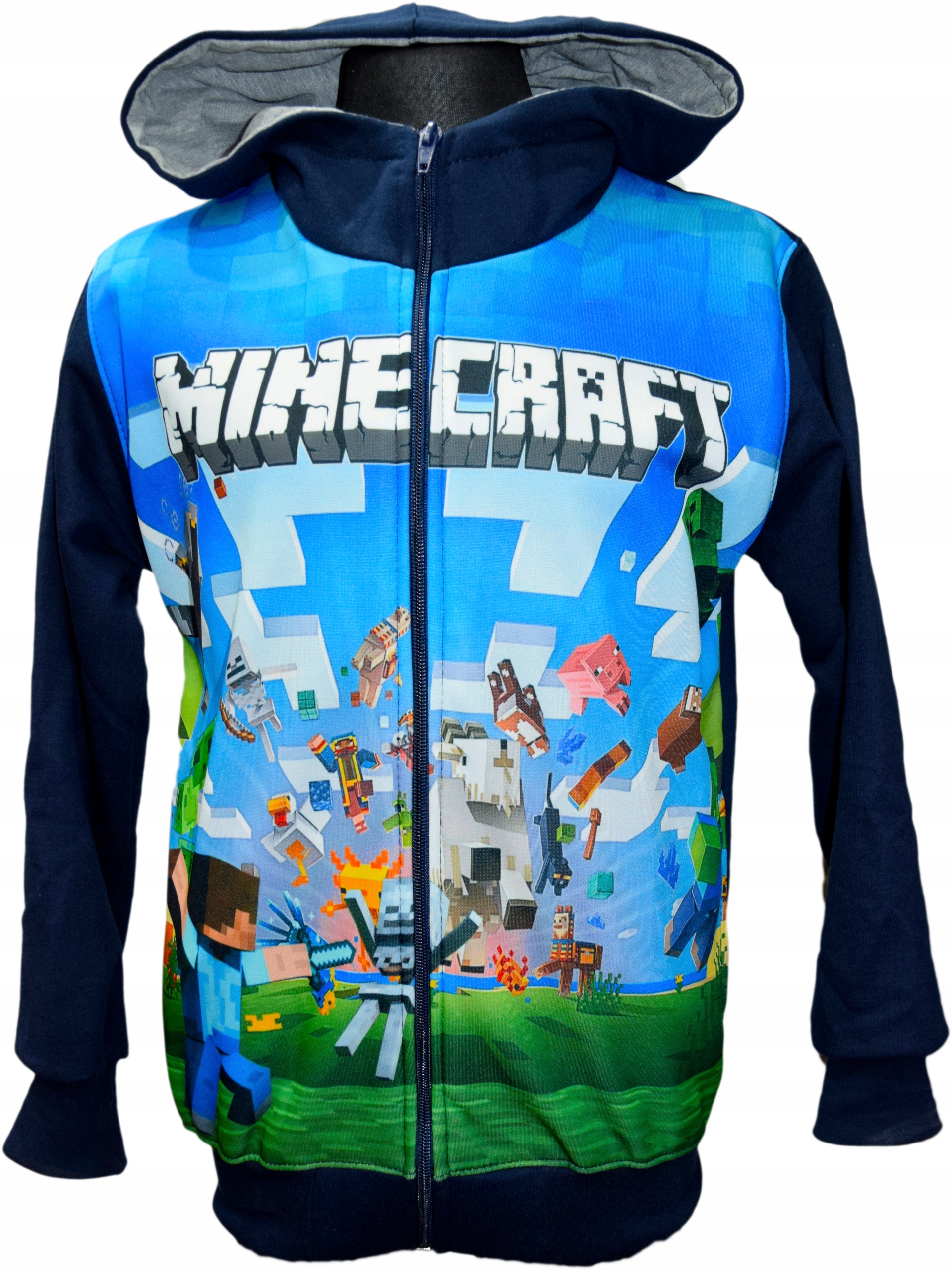 

Minecraft , Bluza Dresowa rozpinana z kapturem 140