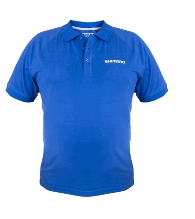 Shimano Koszulka Polo Shimano Blue Krótki Rękaw XL