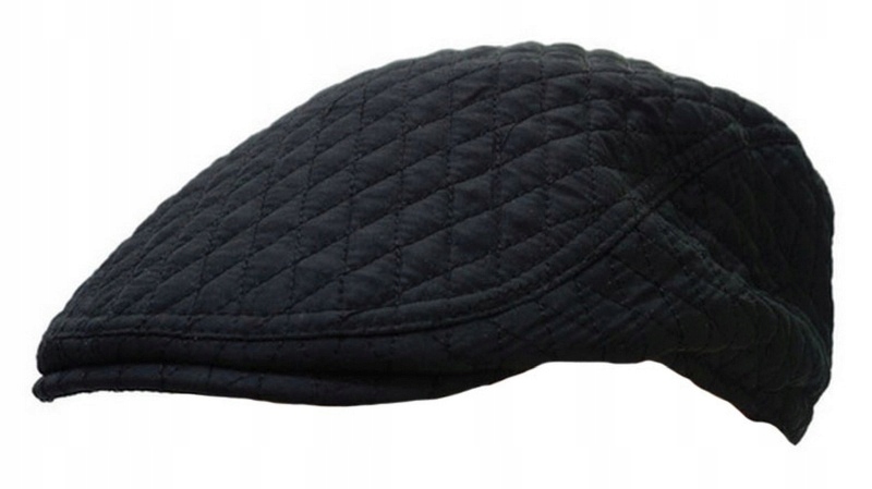 

Czarny Pikowany Męski Kaszkiet - Pako Jeans