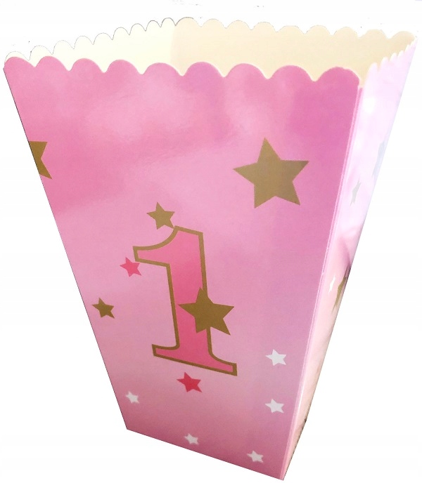 PUDEŁKA POPCORN PRZEKĄSKI ROCZEK DZIEWCZYNKA 6 SZT