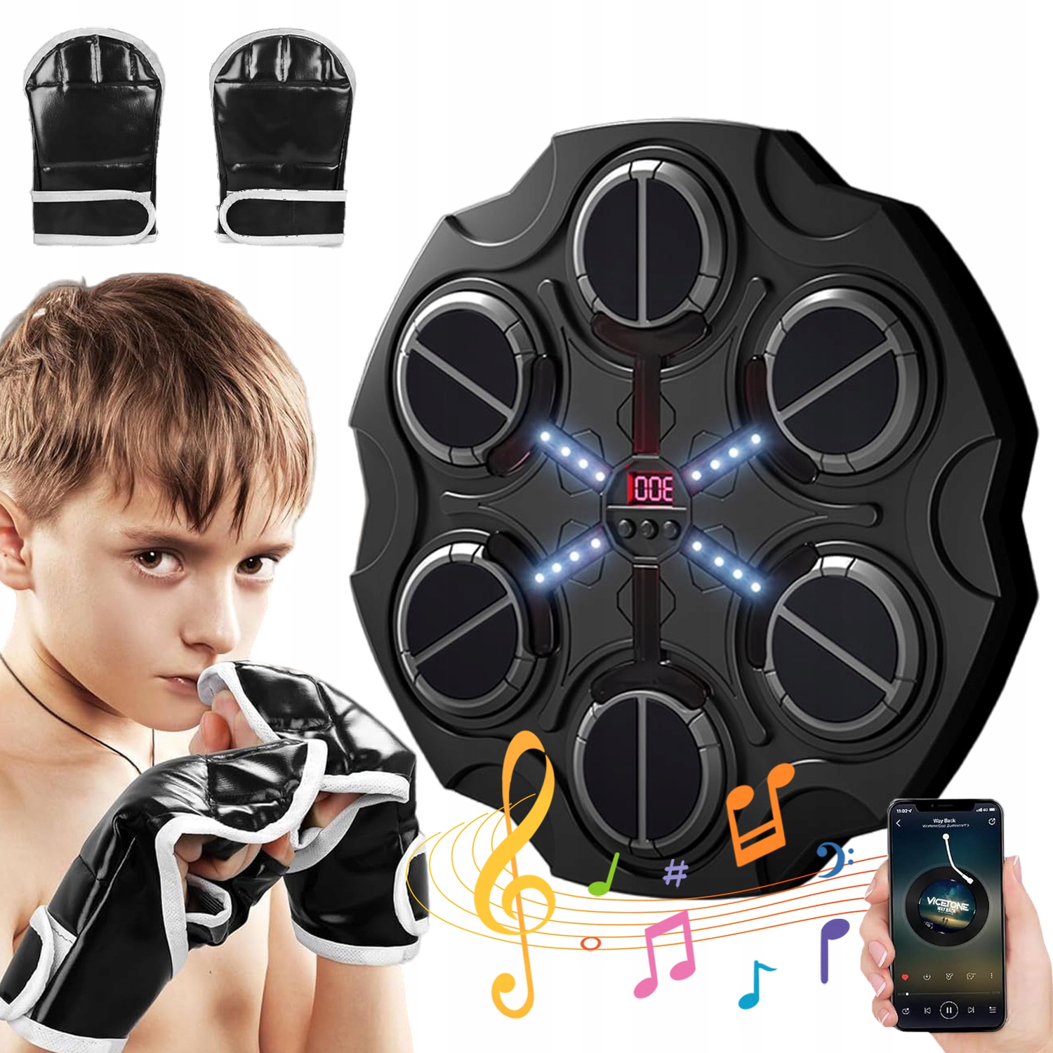 Music Boxing Machine V Tréninkové Boxovací Stěně, 3 Režimy Pro Děti