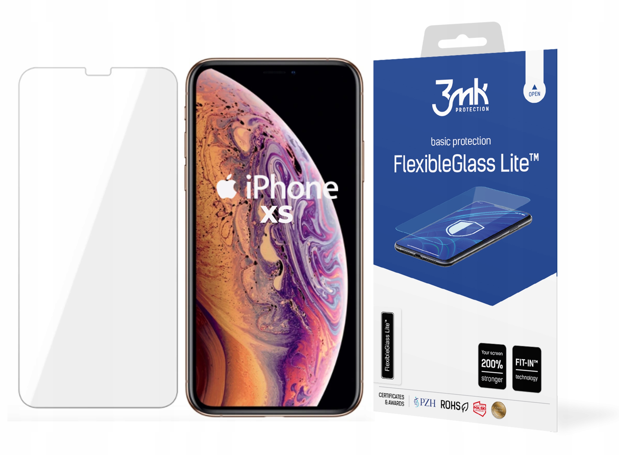 

3mk FlexibleGlass Lite do iPhone Xs Szkło