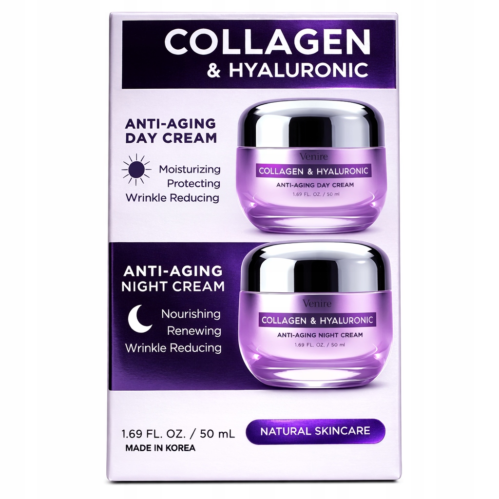 Korea Azure Collagen & Hyaluronic – Anti-Aging Day & Night Cream Set 50 ml