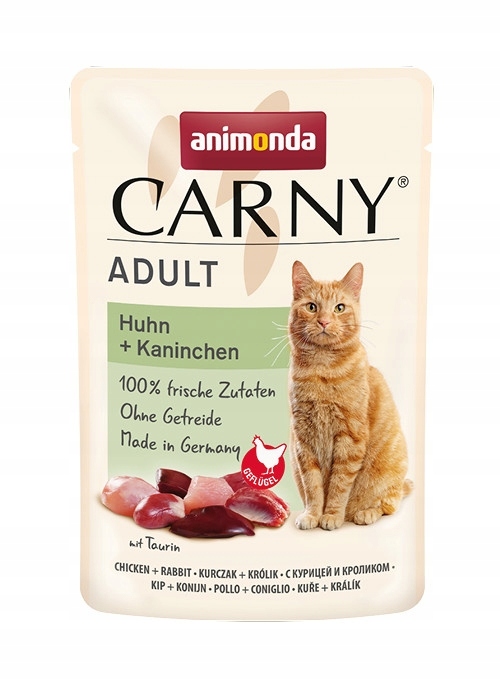 Levně 4x Animonda Carny Adult Kuře a králík 85 g