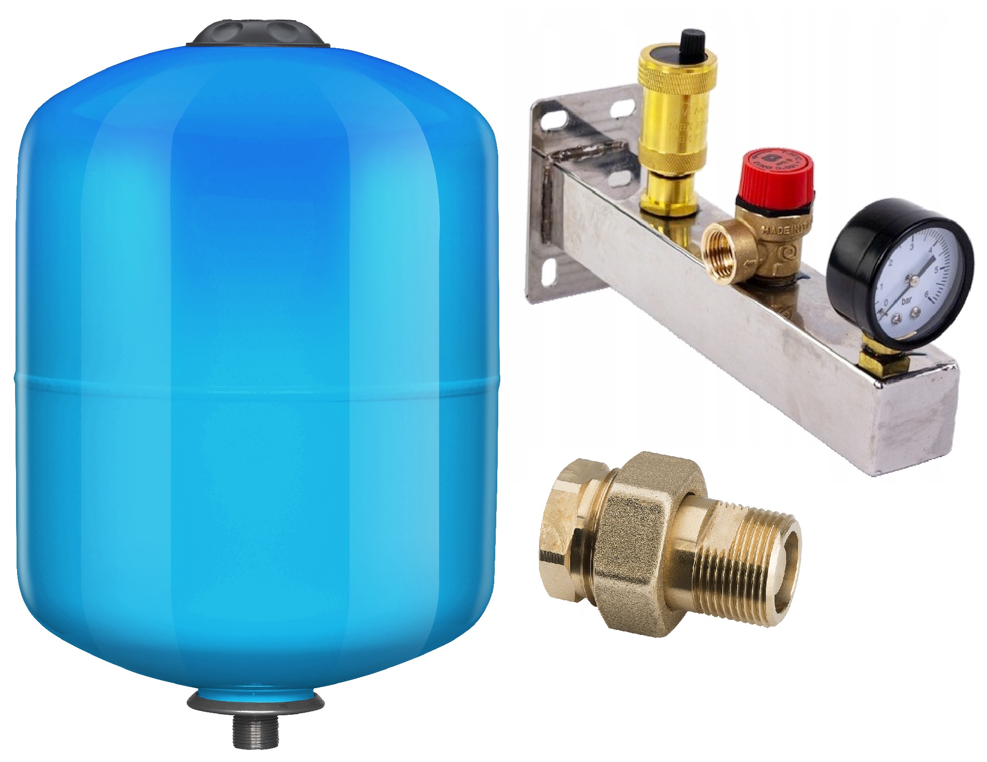 Zestaw Naczynie Wzbiorcze Cwu 18L Grupa Nierdzewna Bezpieczeństwa 6 Bar