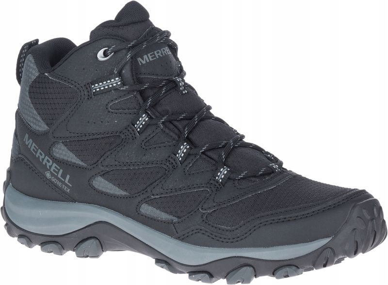 Pánské turistické boty Merrell West Rim Sport Mid Gtx black, velikost 44 Eu