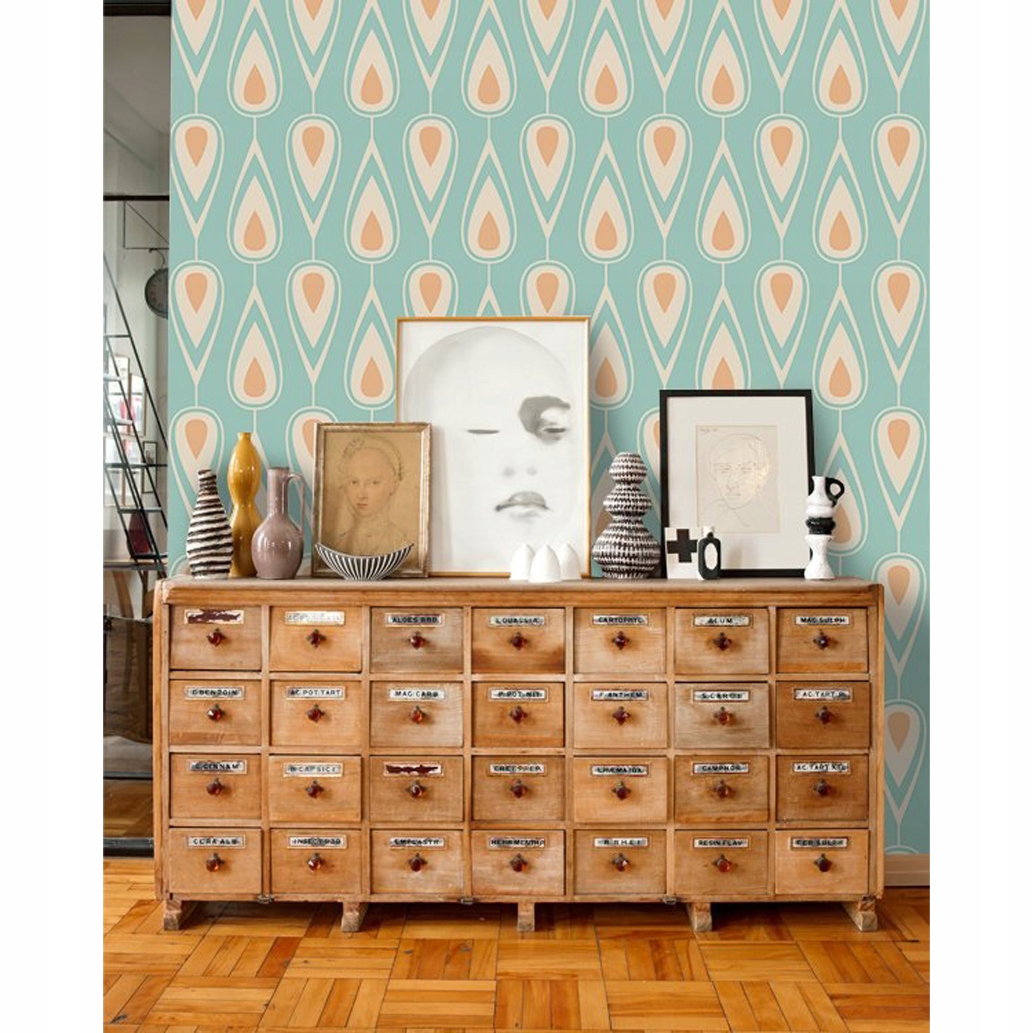 

Foto tapeta samoprzylepna Vintage łezki 250x250 cm