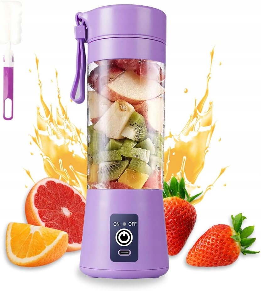 Přenosný osobní mixér, odšťavňovač, 380 ml, ruční