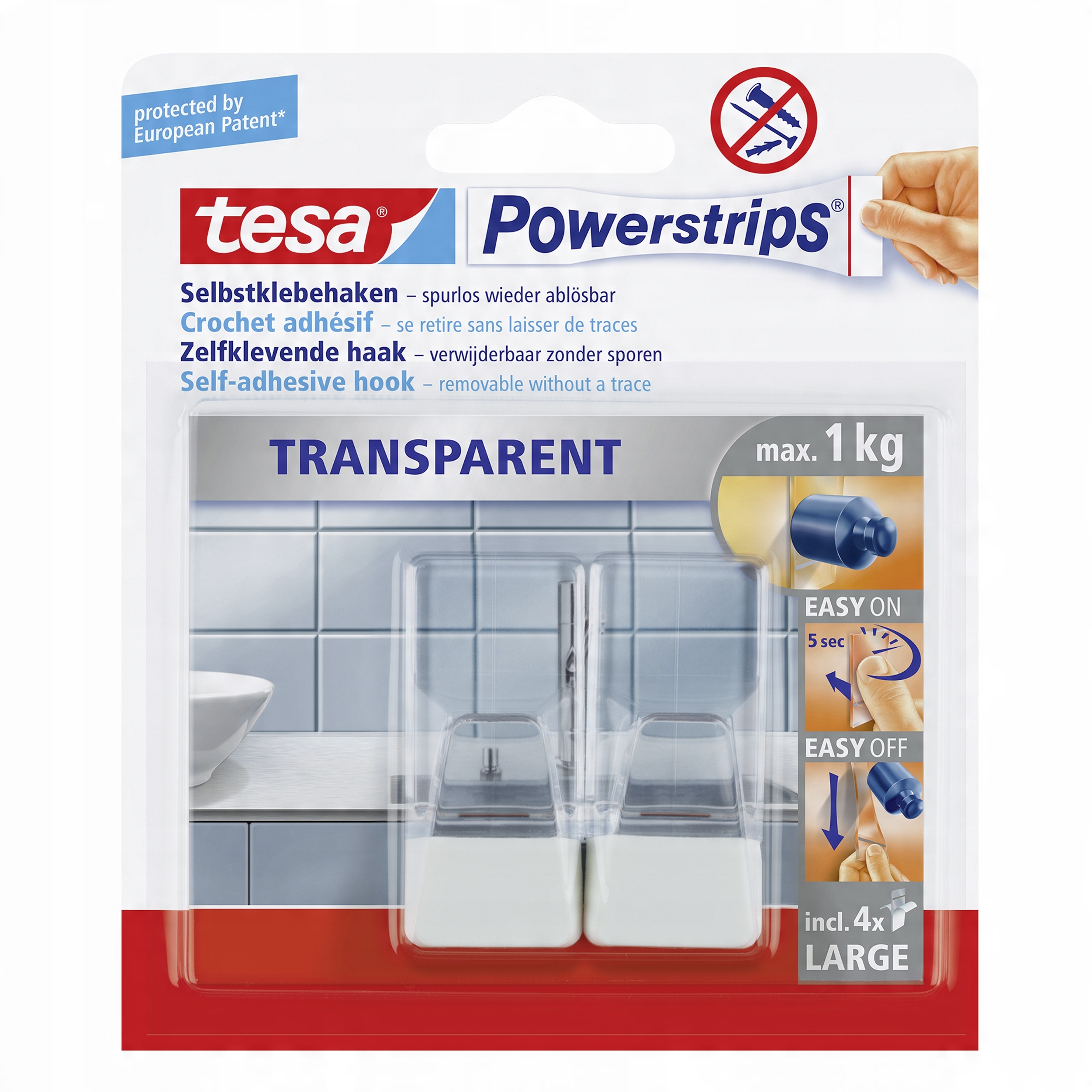 

Tesa 58811 Haczyk samoprzylepny przezroczysty 2szt