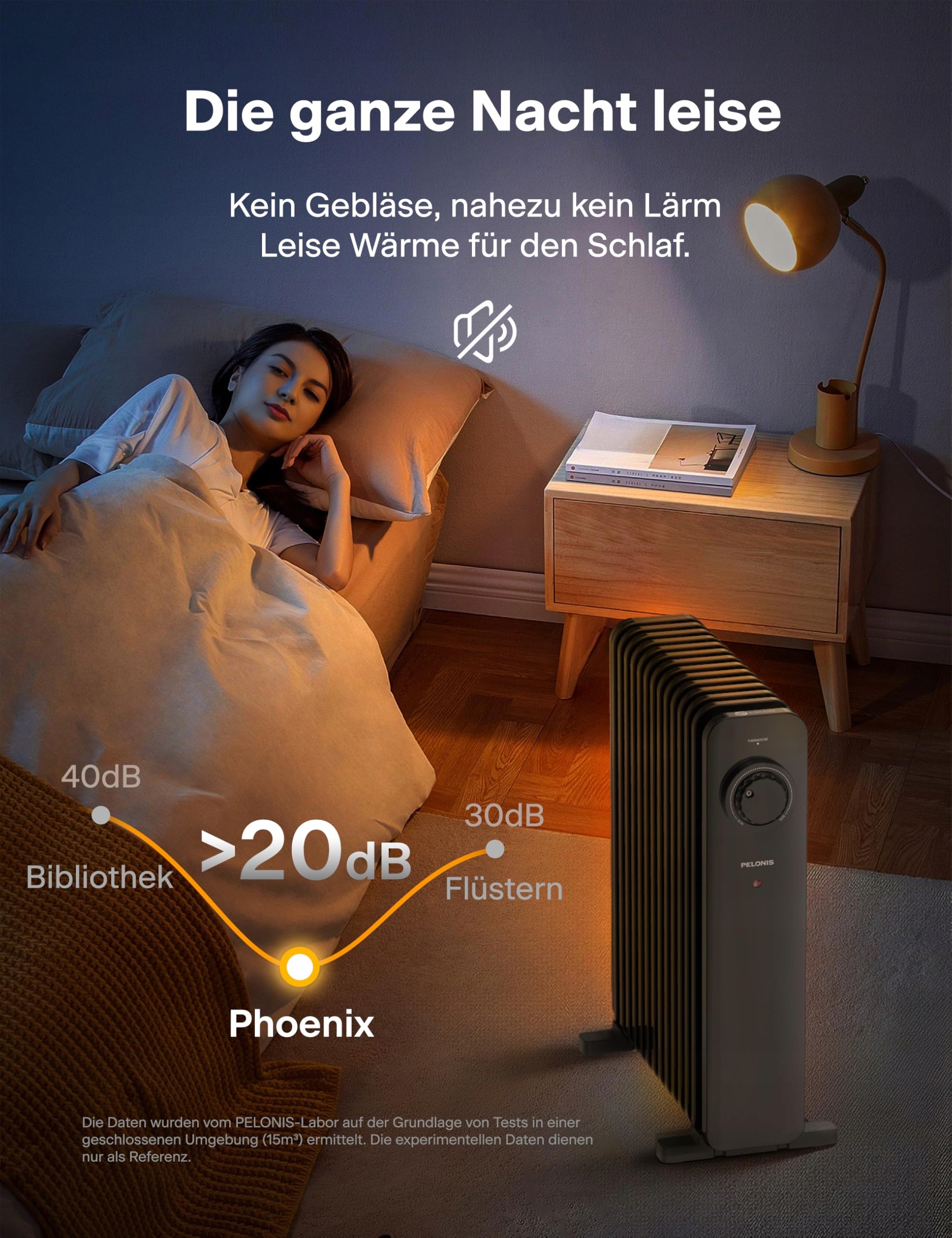 PELONIS Grzejnik Olejowy 2500W, Termostat, Ochrona Przed Przegrzaniem — miniatura 3