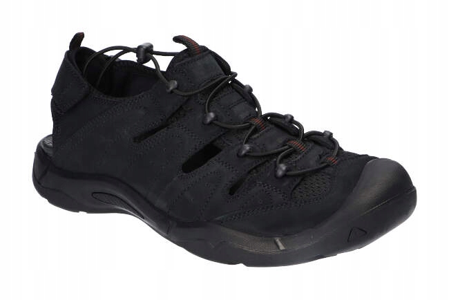 

American CY53 Klapki Sandały Pełne Skóra Black 42