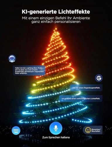 GOVEE LAMPKI ŚWIĄTECZNE GIRLANDA ŁAŃCUCH ŚWIATEŁ 300 LED 30M IP65 ALEXA — miniatura 5