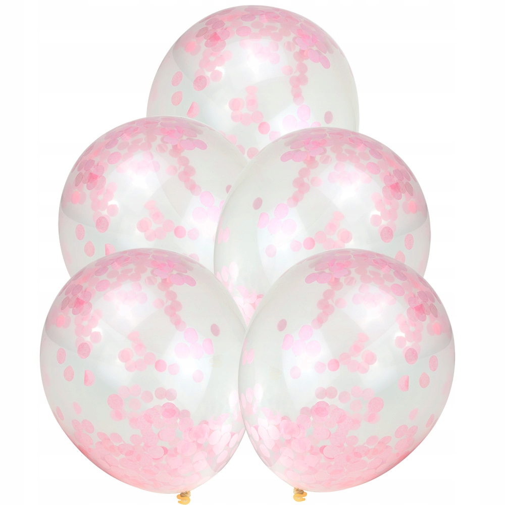 

Balony Transparentne Przezroczyste Konfetti Roczek