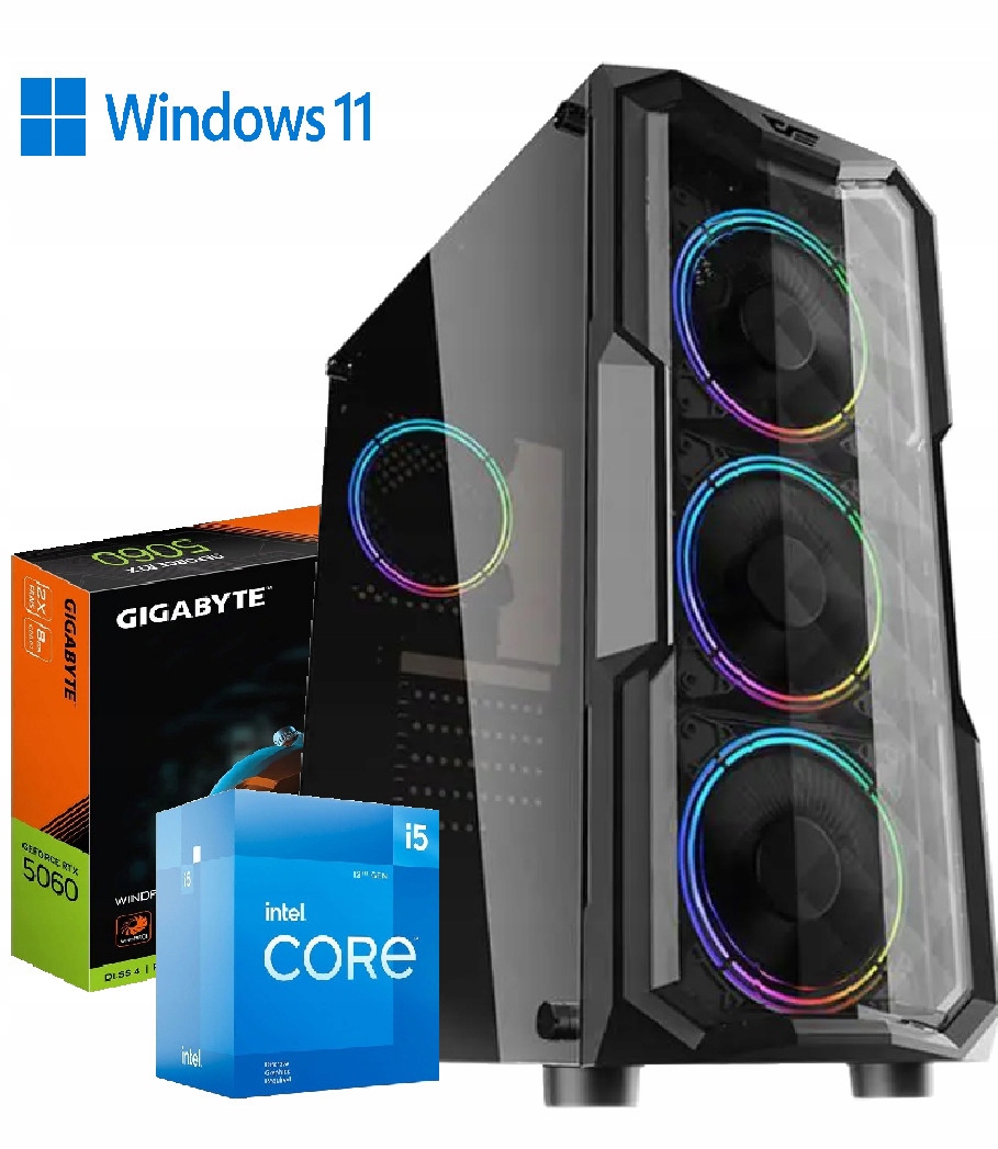 Počítač Nvidia Rtx 5060 8GB, I5 12400F, 32GB DDR4, 960GB Ssd M.2, WIN11