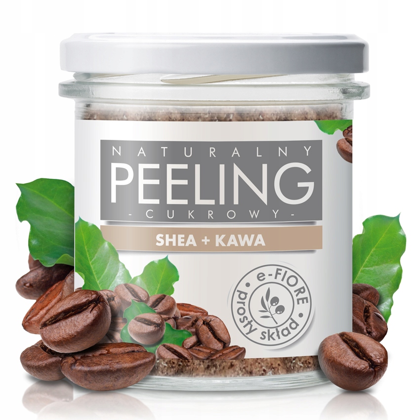 

Peeling cukrowy Kawowy z masłem Shea 300 G