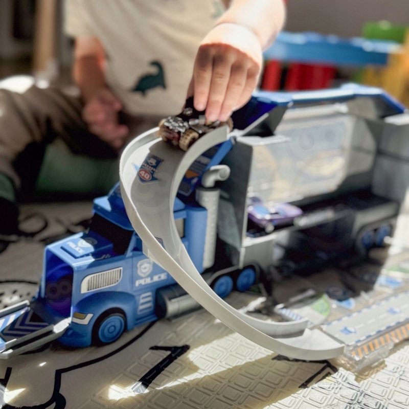 Поліцейська вантажівка WOOPIE 2в1 Транспортер Автомобільна доріжка Стать хлопчики дівчатка