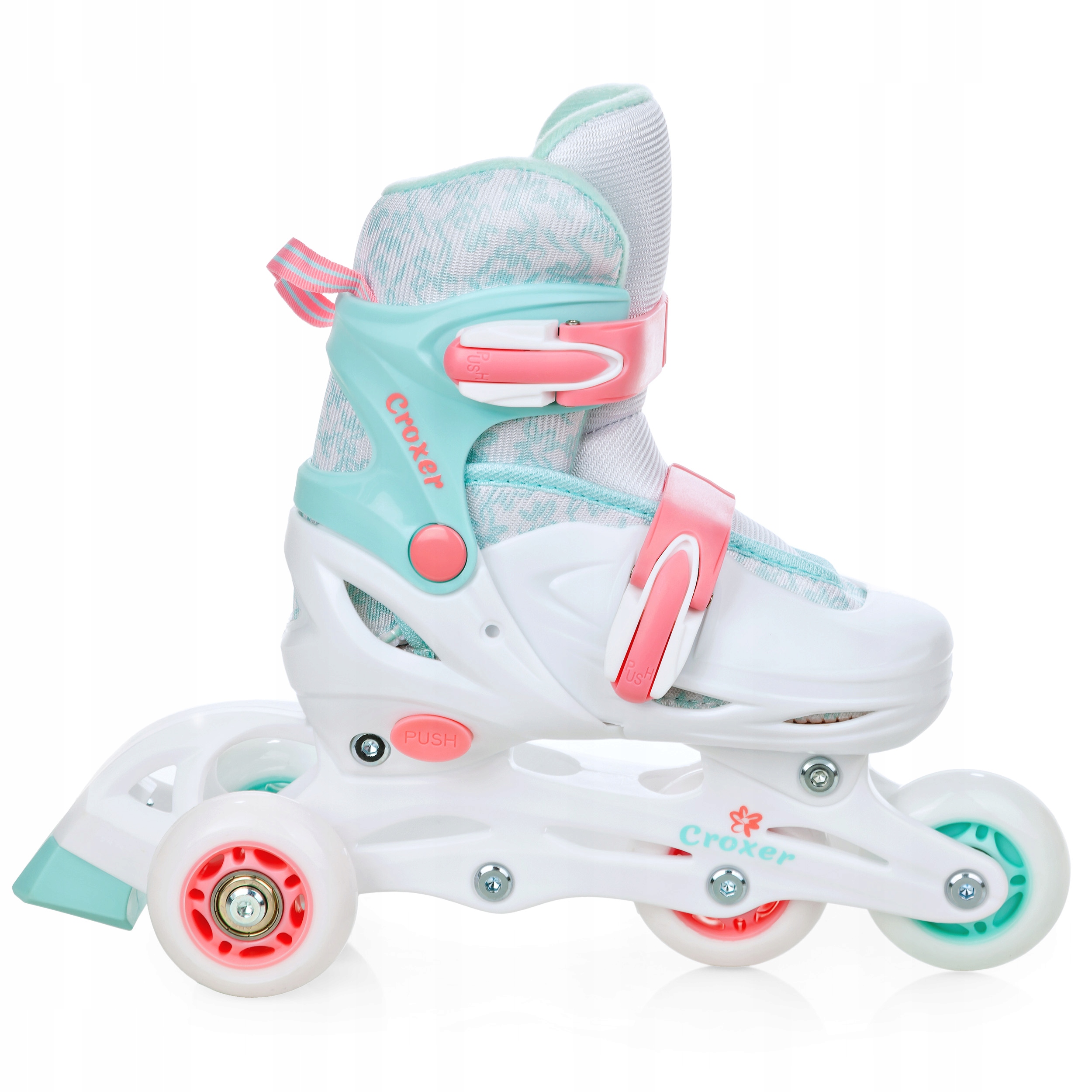 Rolki Łyżwy Wrotki Regulowane 4w1 Croxer Inez 26-29 LED Liczba kół 4