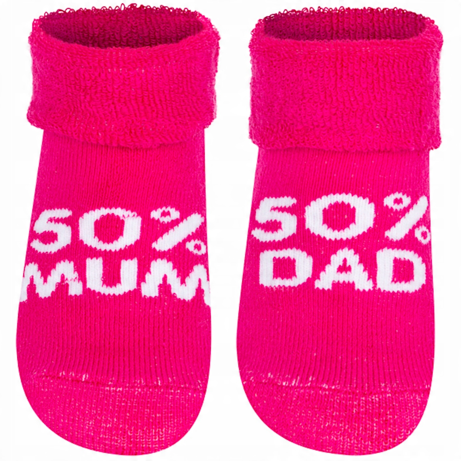 

Skarpety niemowlęce Soxo 50% Mum, 50% Dad