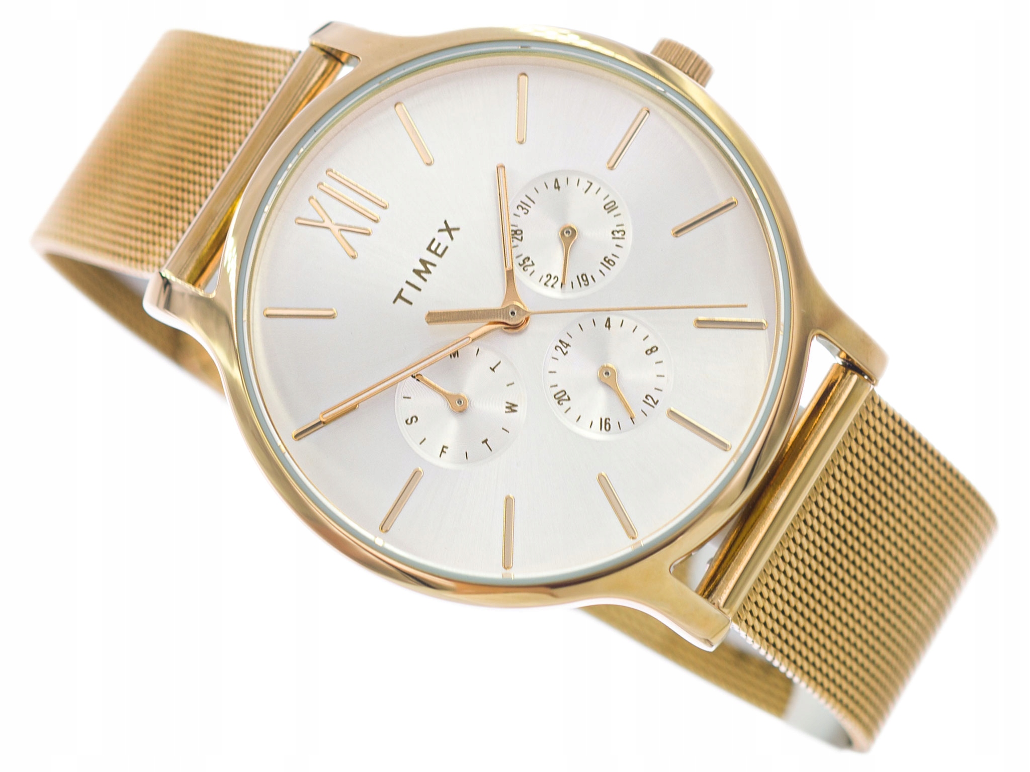 Dámské Hodinky Timex TW2T74600 Transcend Mesh Gold