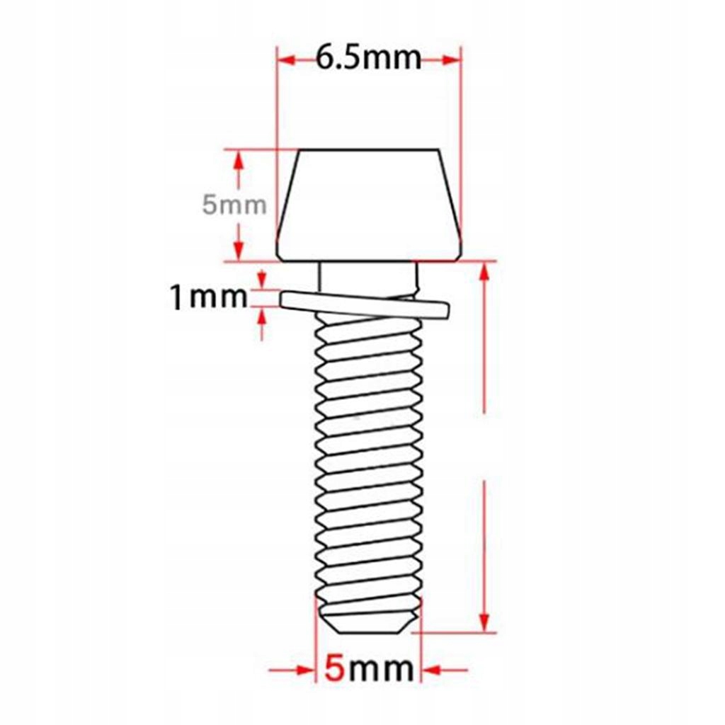 10 Śruby Wału M5 / M6x20mm Szosowy Rower Wewnętrzna średnica obejmy mostka (cale) Inna