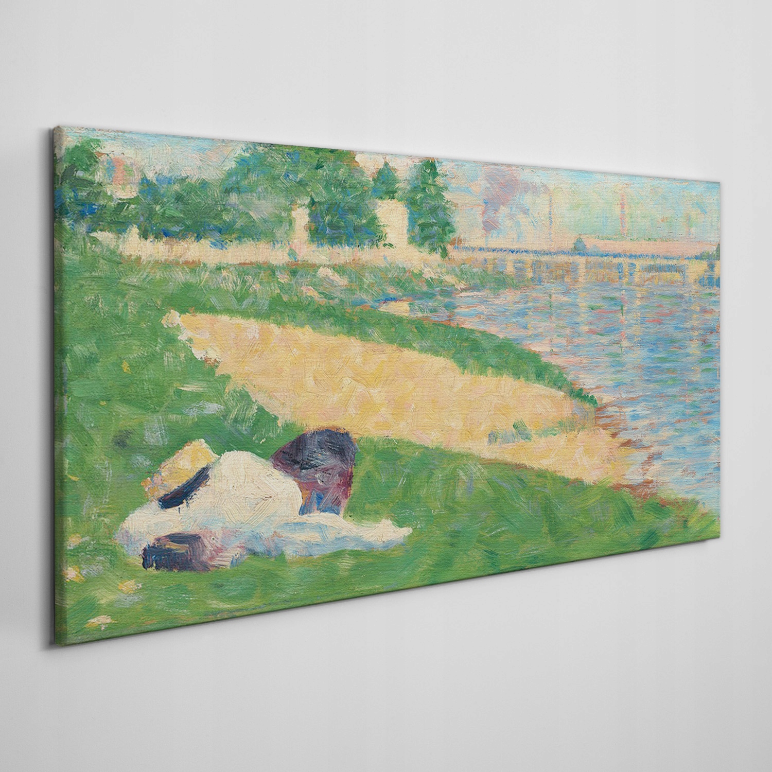 

Płótno obraz na ścianę Miasto rzeka most 100x50 cm