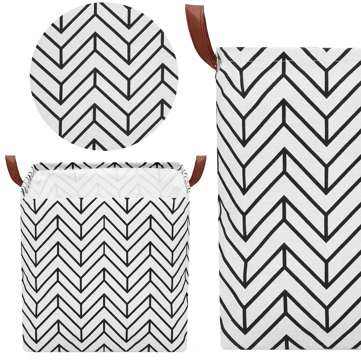 KOSZ NA PRANIE ZABAWKI UBRANIA WOREK POJEMNY POJEMNIK SKŁADANY ORGANIZER Szerokość mebla 33 cm