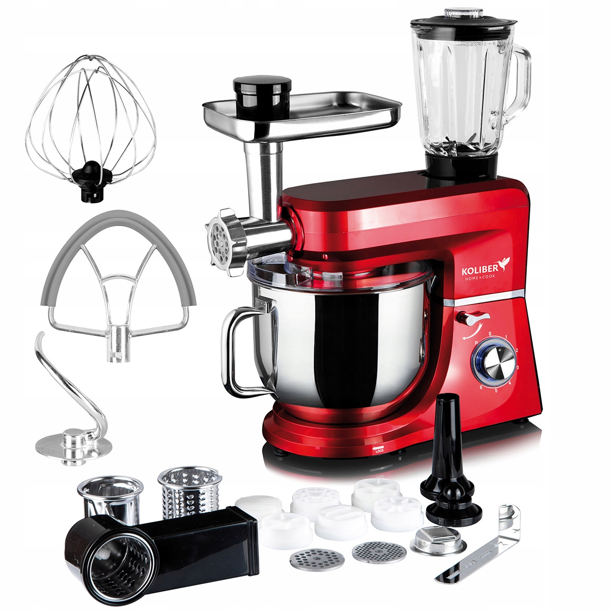 Robot Kuchenny Planetarny Mikser Koliber X-3500-W 8L 21w1 Wielofunkcyjny