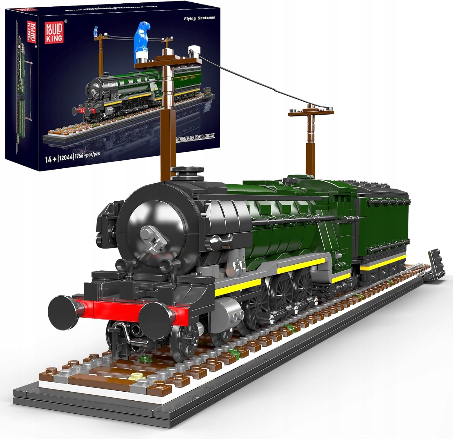 Klocki Techniczne Lokomotywa Parowa 1766 Elementów Model Kolekcjonerski