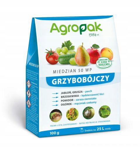 

Miedzian 50 Wp 100g parch, kędzierzawość, mączniak