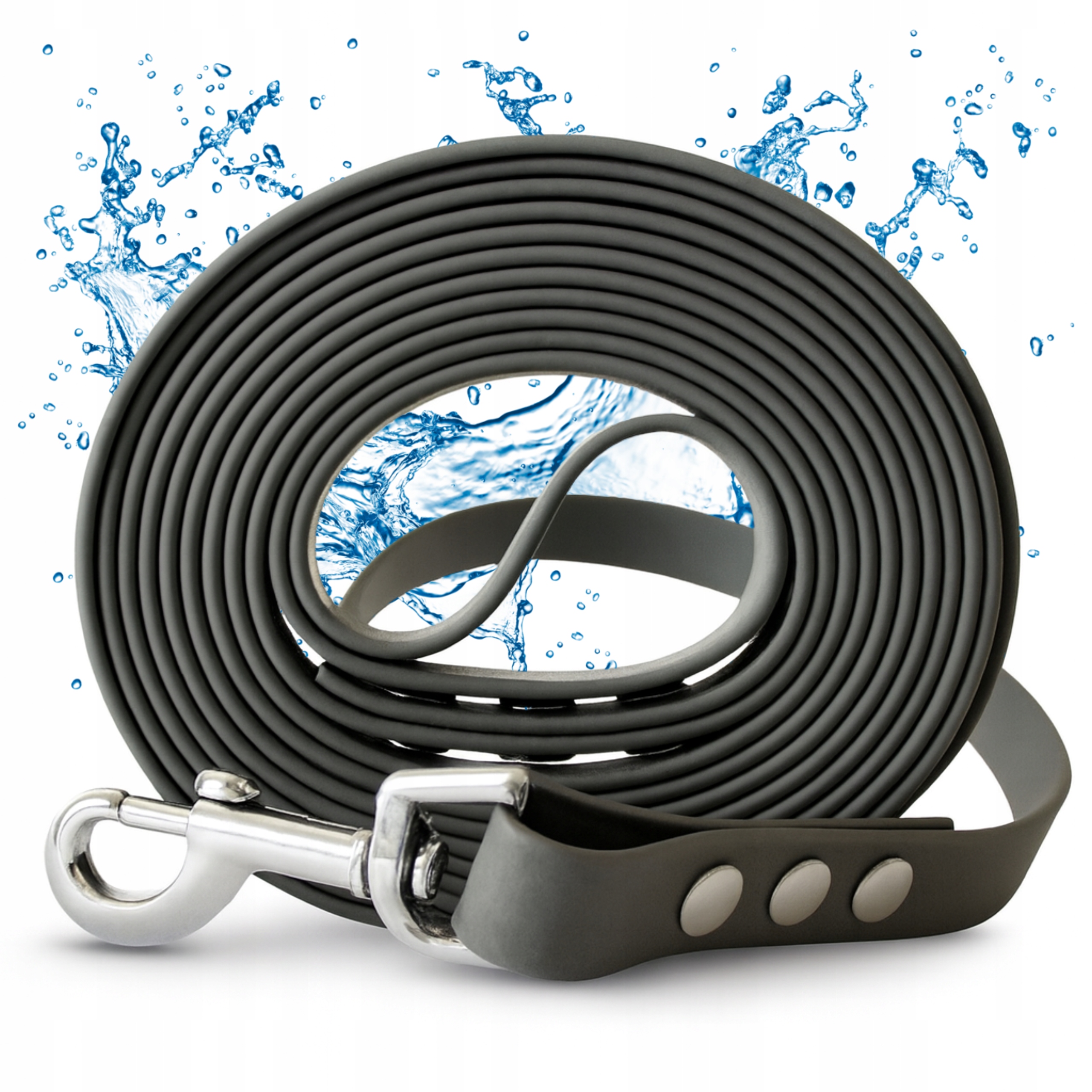 Vodítko pro malého velkého psa 15M Vodotěsná Silná Dlouhá Krátká Šedá