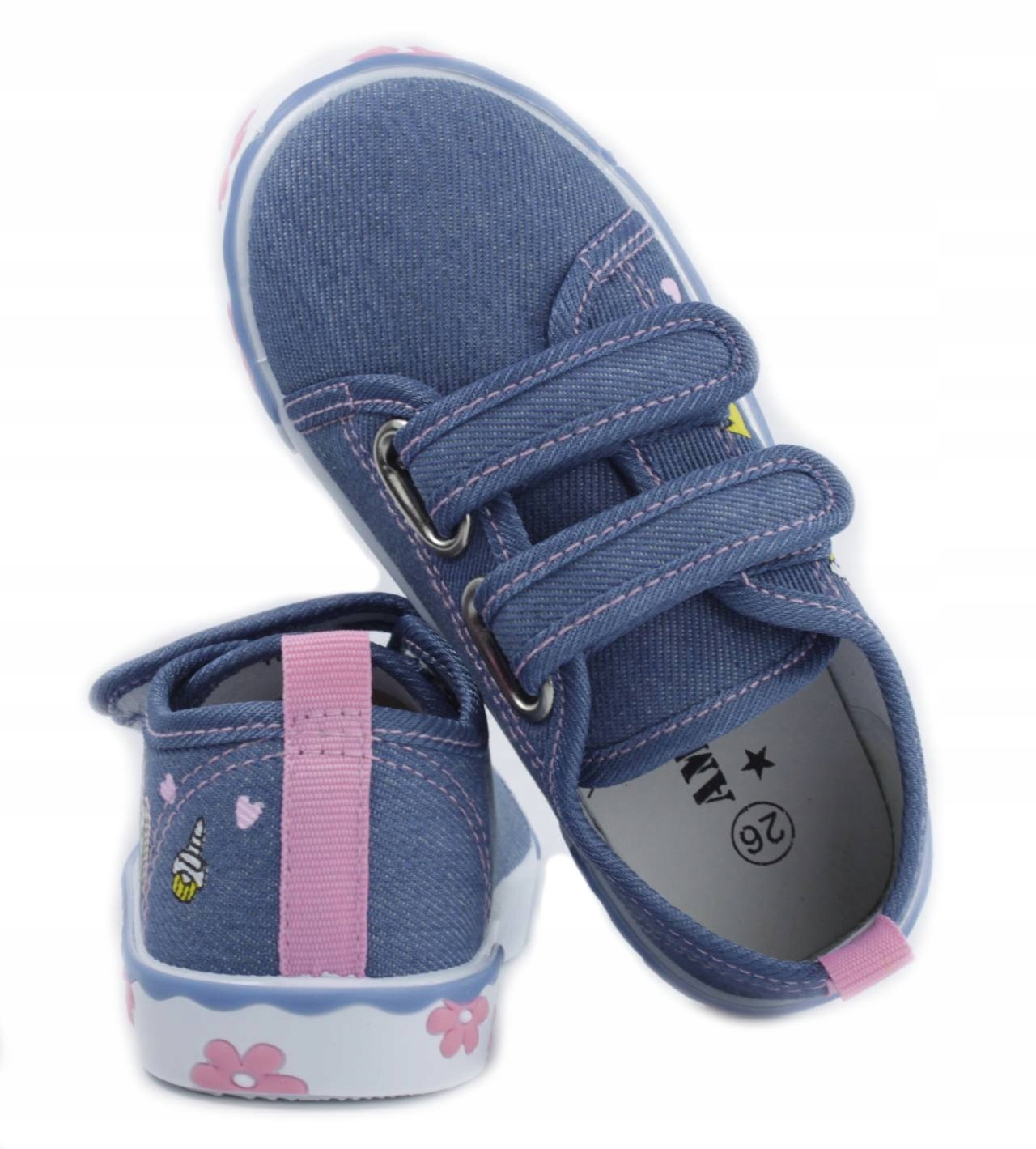 

American TEN66 Niebieskie Trampki Rzep R.26