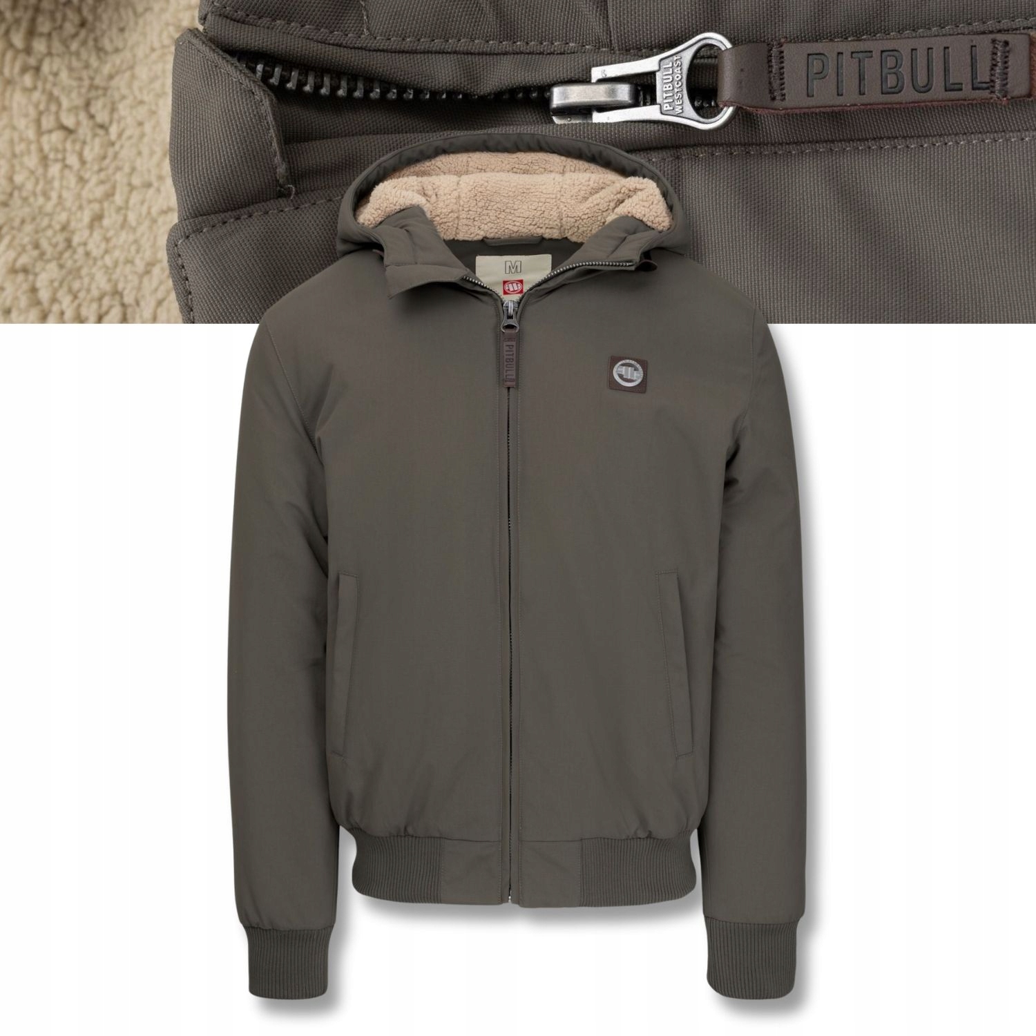 Pánská Zimní bunda s kapucí Pitbull, zateplená beránkem Elkwood III