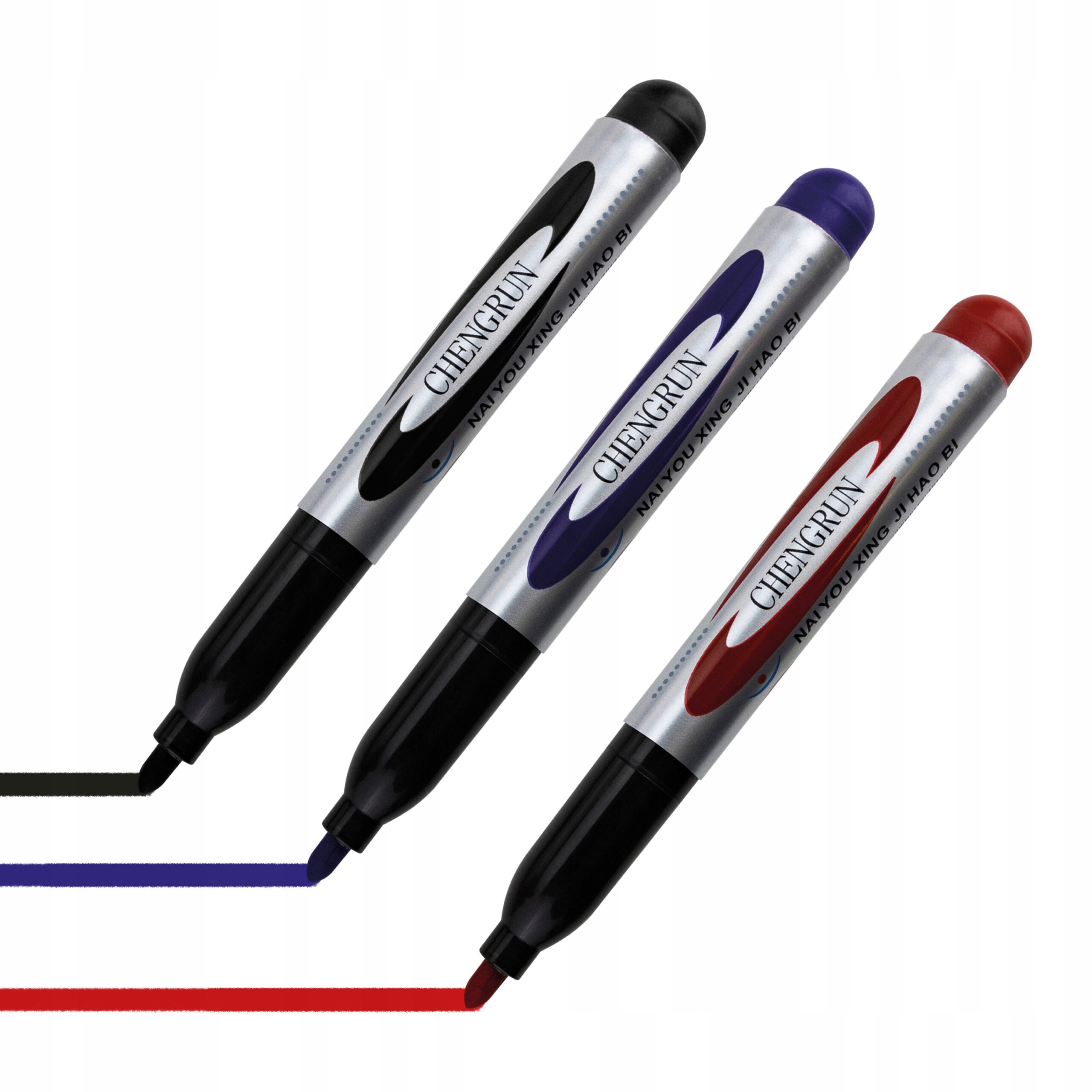 MARKER PERMANENTNY 1,5cm PISAK CZARNY NIEBIESKI CZERWONY ZESTAW 12 SZTUK Kod producenta 0356