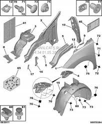 SLIZG WSPORNIK ZDERZAKA Przod prawy PEUGEOT 3008 Installation side Front