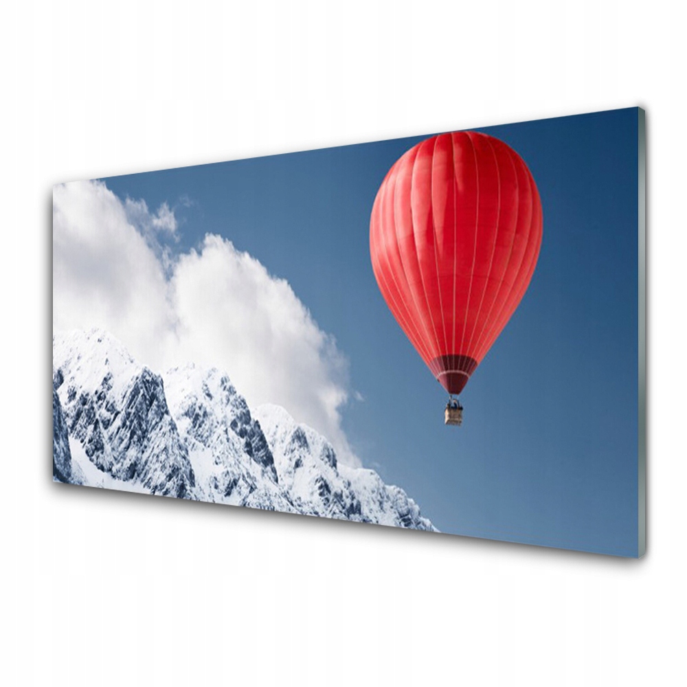 Moderní fotoobraz 100x50 Balón Vrcholy hor Zima