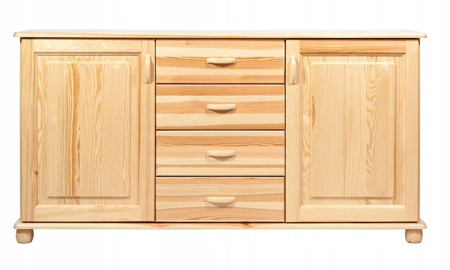 Borovicová komoda 2D4S 160x82x40, pevná, masivní dřevo