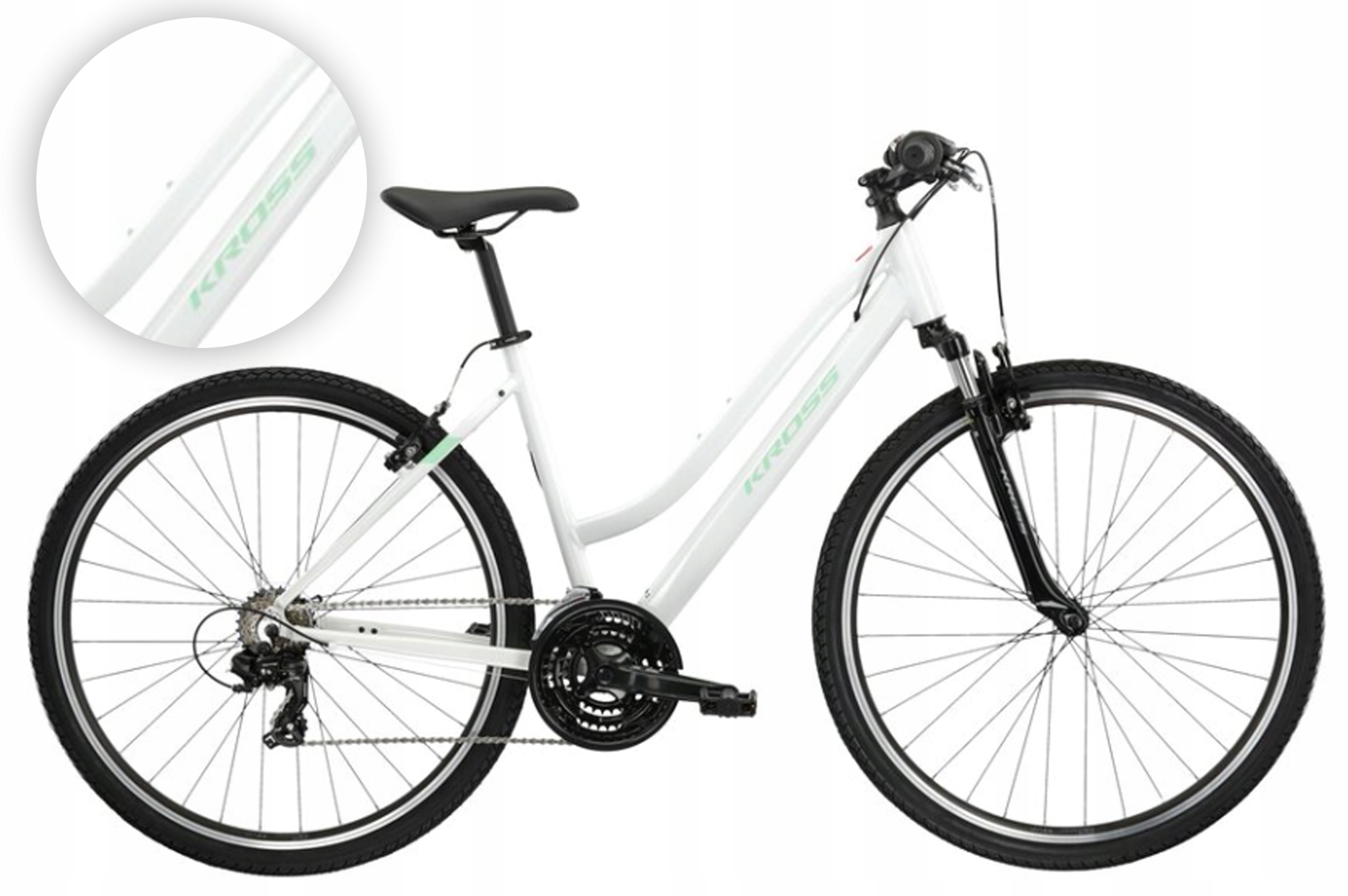 Rower Crossowy 28" Kross Evado 1.0 rama L 19' biały R24