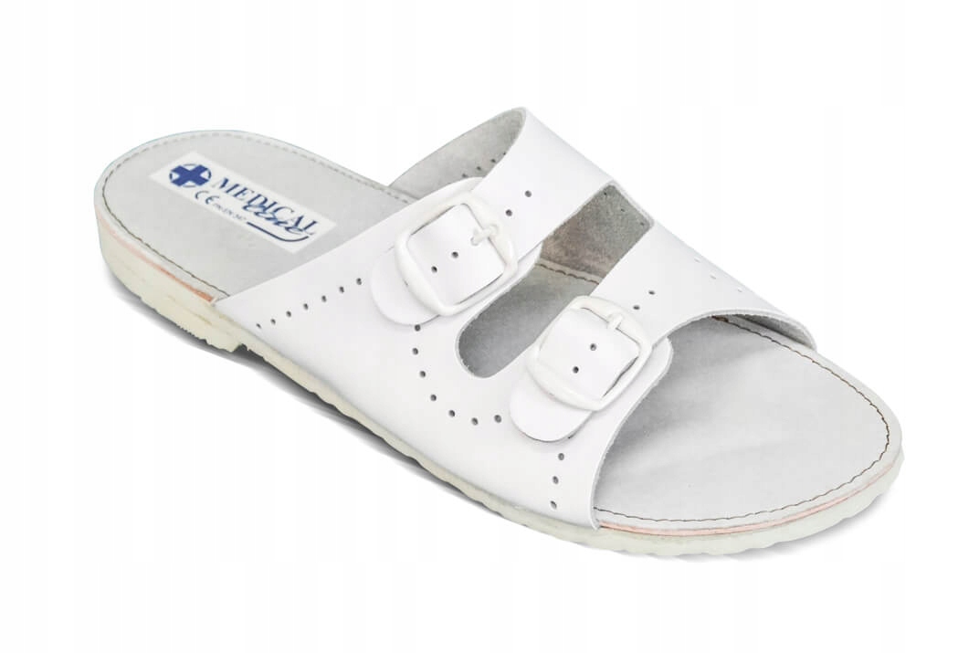 OBUWIE MEDYCZNE SKÓRA klapki buty fartuchy r38