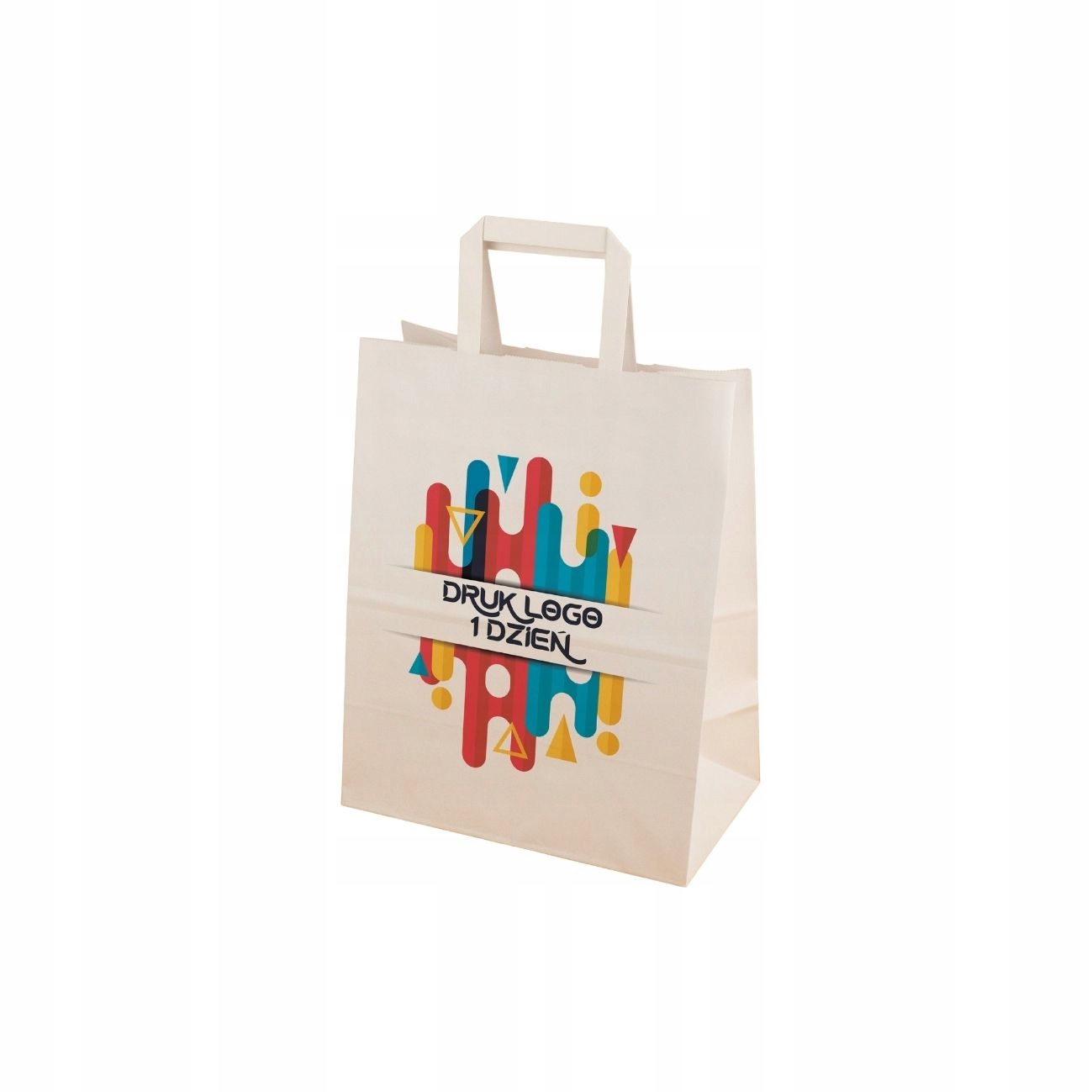 Torba Papierowa z logo Indywidualnym Nadrukiem A4 26*14*30 cm 500 szt