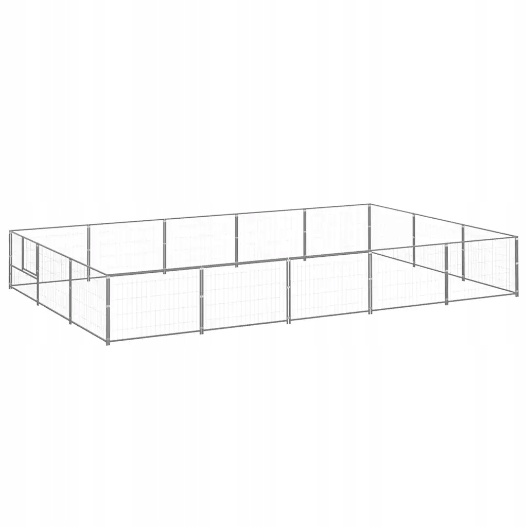 Levně Stříbrná univerzální kotec pro psy 500 x 300 x 70 cm vyrobená z ocelové sítě