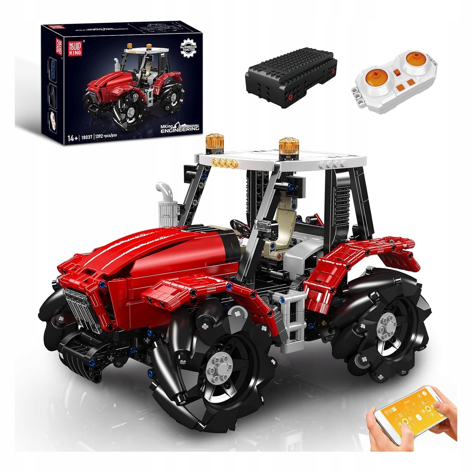 Klocki Mould King 18037 Zdalnie Sterowany Traktor 1392 el.