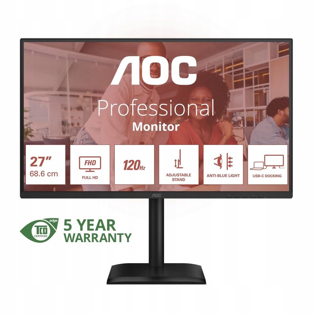 Led Monitor Aoc E4CV 27" 1920 x 1080 px Ips Pls