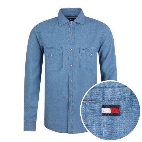 

Tommy Hilfiger Koszula Męska Jeansowa Jeans L