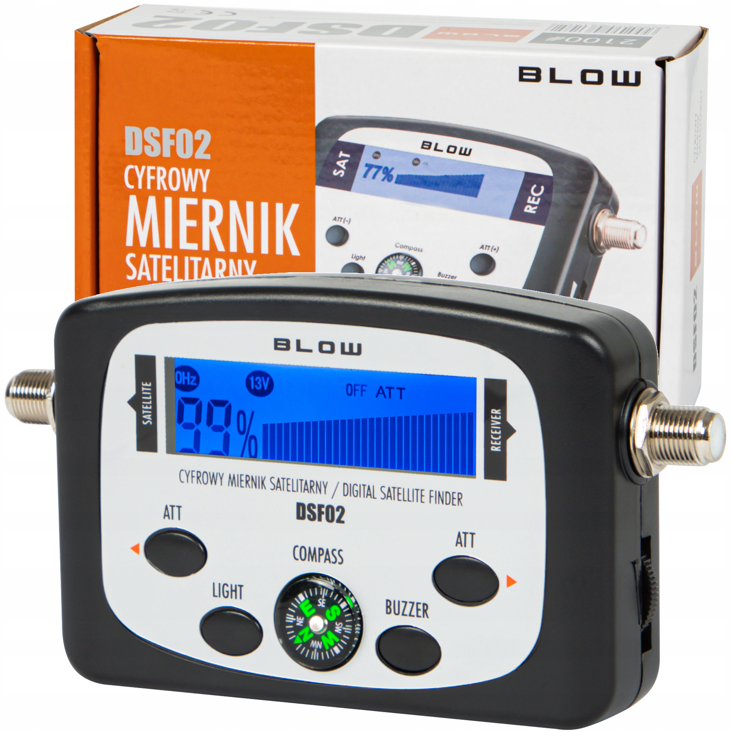 CYFROWY MIERNIK SYGNAŁU SATELITARNEGO ANTENY SAT-FINDER LCD SAT KOMPAS