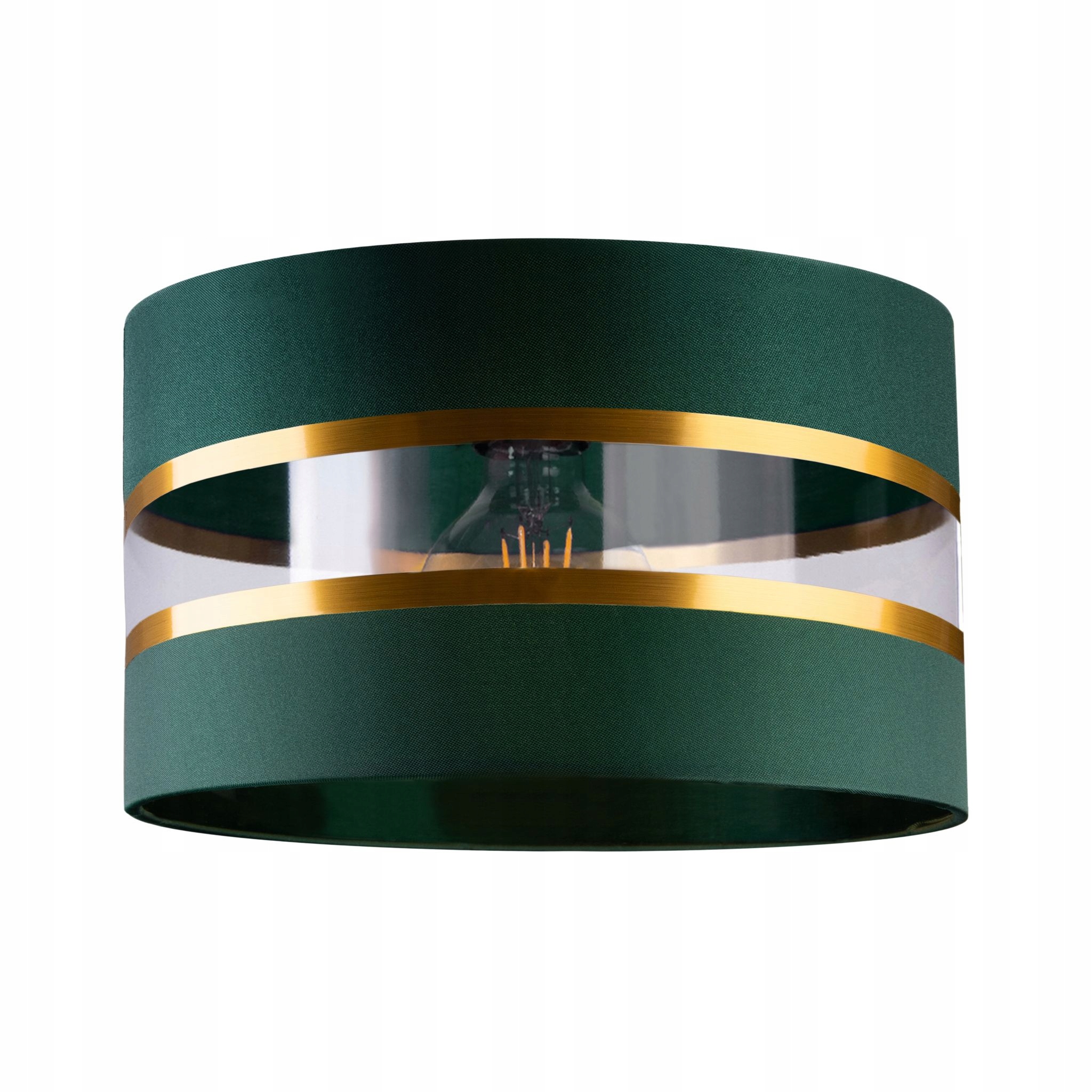 LAMPA WISZĄCA SUFITOWA ŻYRANDOL ABAŻUR NOWOCZESNA WALEC 30CM ZŁOTO GLAMOUR Kod producenta 30398