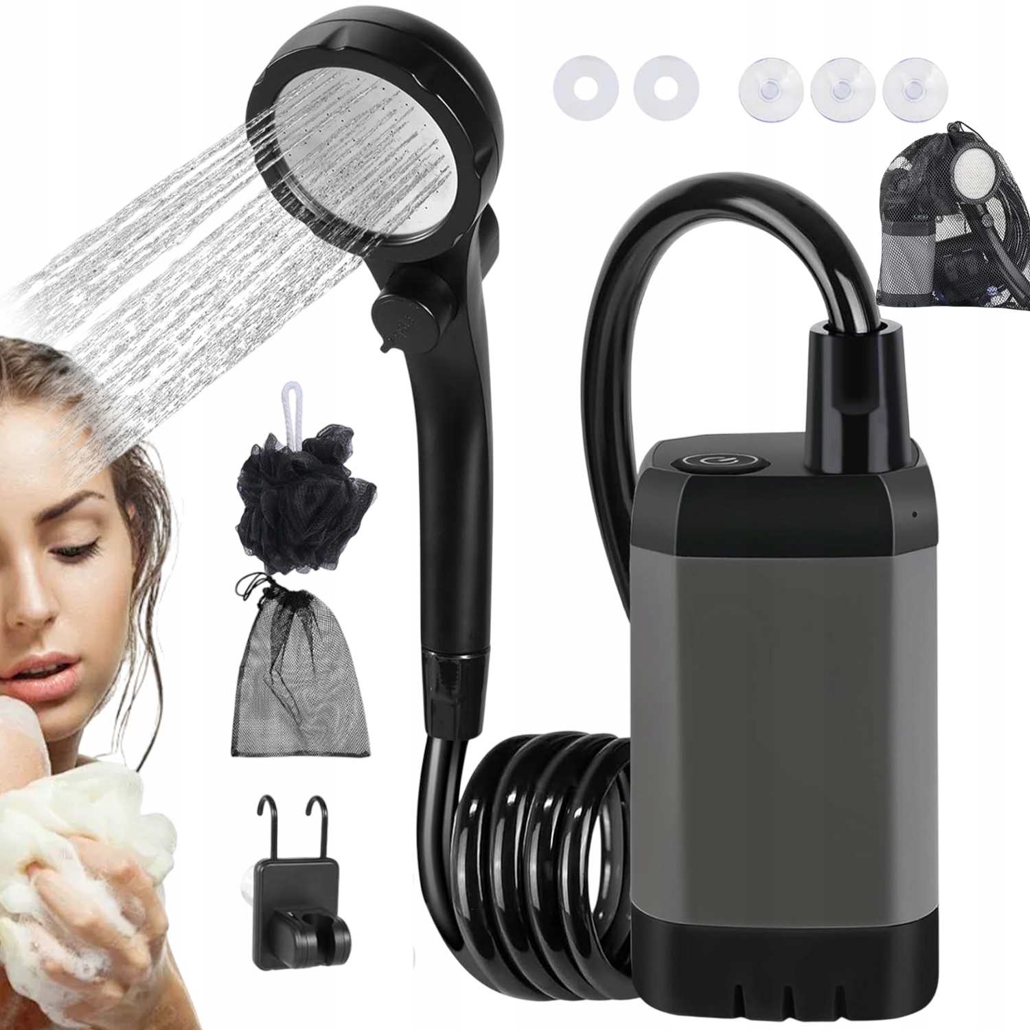 Turistická Bezdrátová Sprcha S 6000 mAh Akumulátor A Pumpičkou