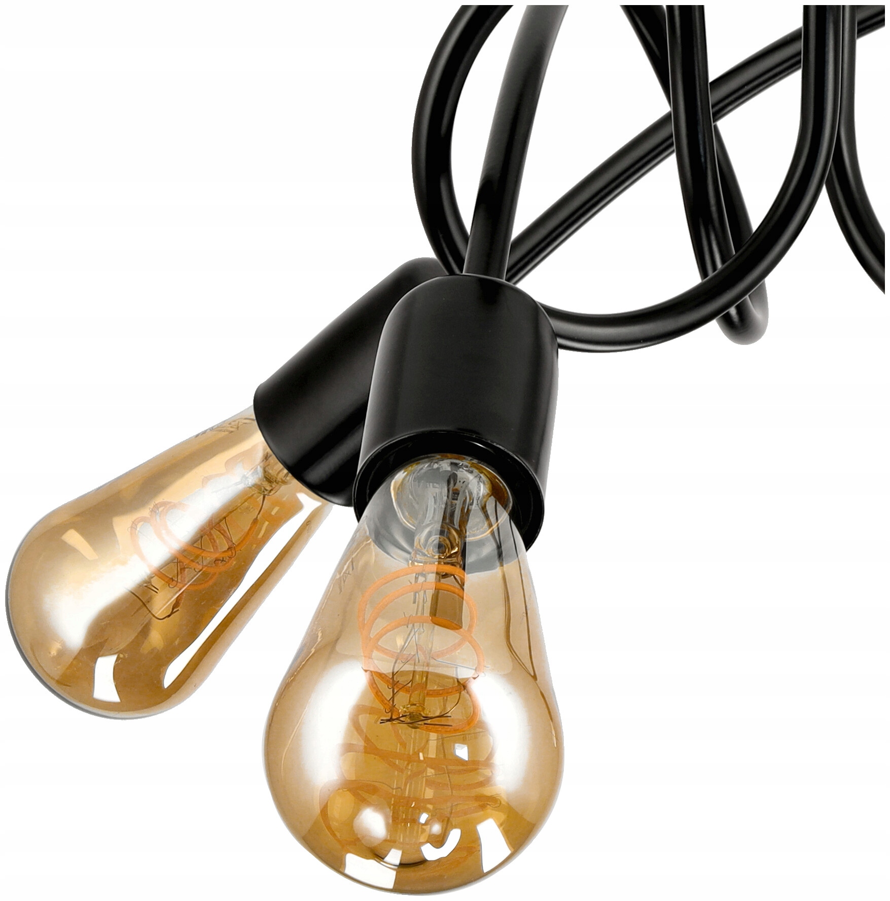 SUFITOWA LAMPA WISZĄCA NOWOCZESNA LOFT 2xE27 Kolor czarny