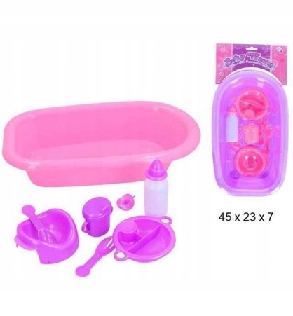 

Wanienka z akcesoriami dla lalek 39cm 2