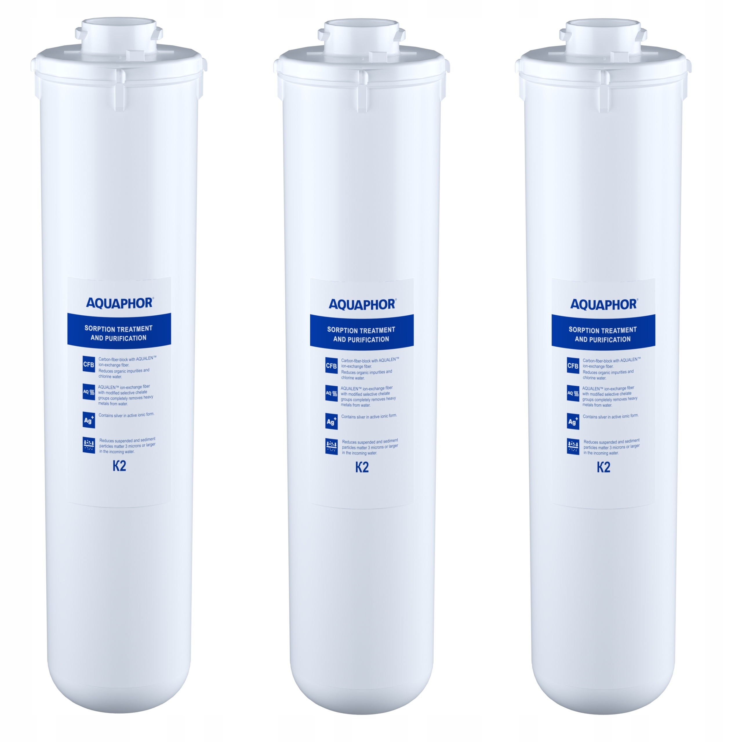 Aquaphor Filtry do vody K2 3 ks Aktivní uhlí, Aqualen
