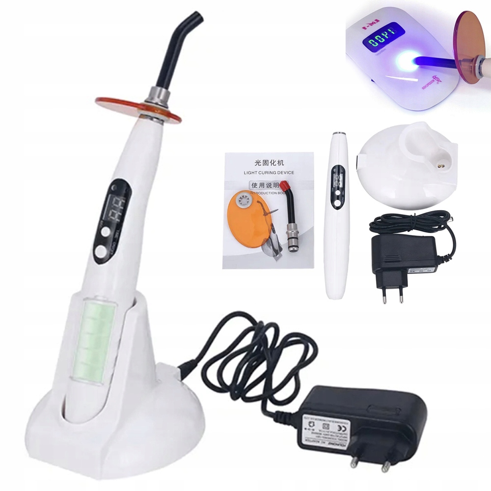 Lampa Polimeryzacyjna Led Dentystyczna 8 Trybow Czasowych Ergonomiczna Reka